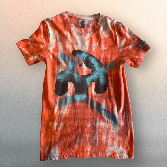 dyed handmade rave streetwear shirt orange sherbet tie dye tees x timmy woz - Picture 3 of 16